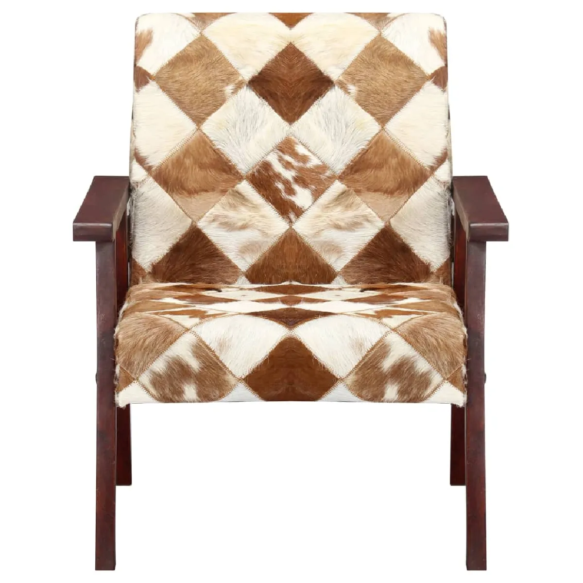 Helloshop26 Fauteuil lounge Cuir Marron Helloshop26 Fauteuil lounge Cuir Marron