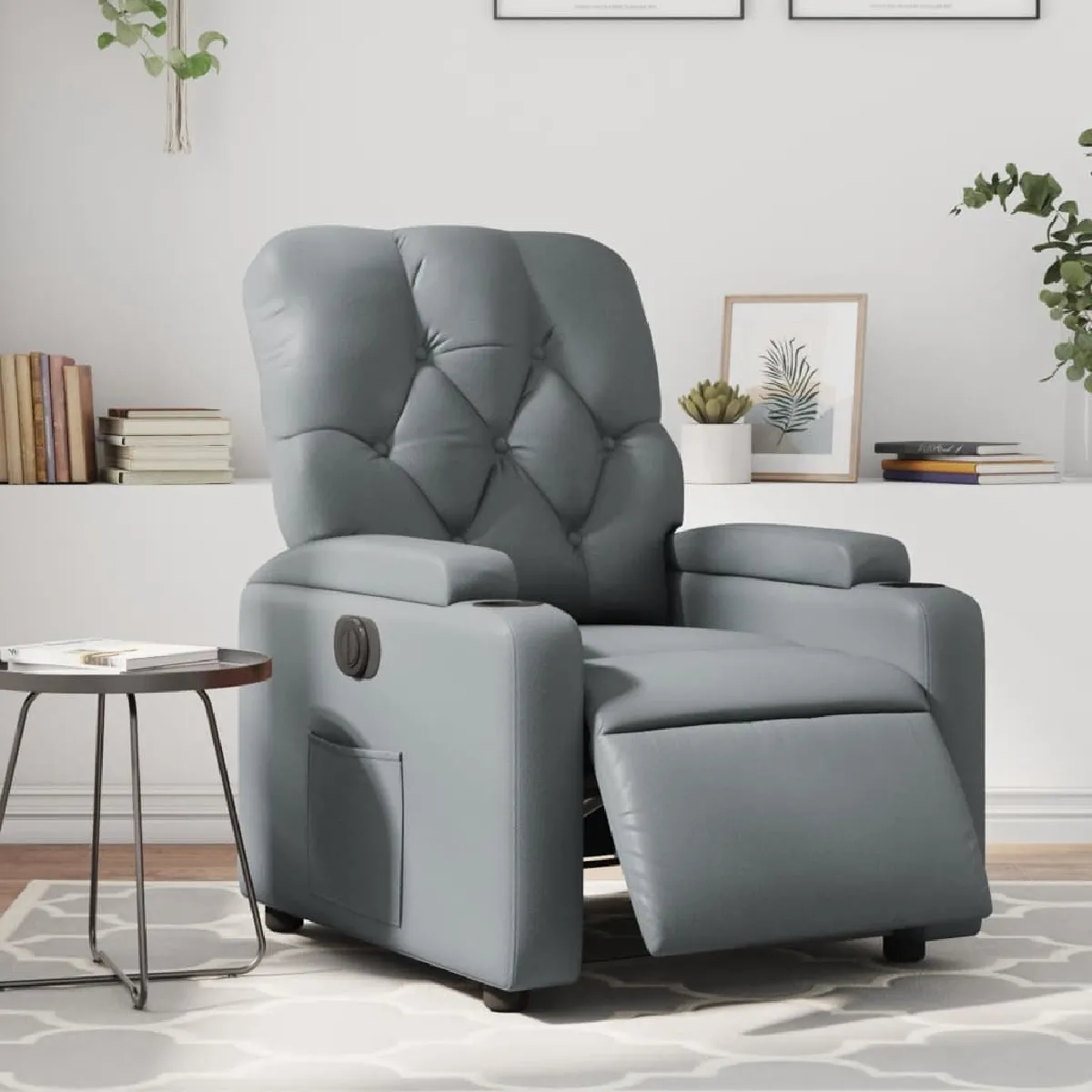 VIDAXL - Fauteuil de relaxation électrique - Gris - Image 3