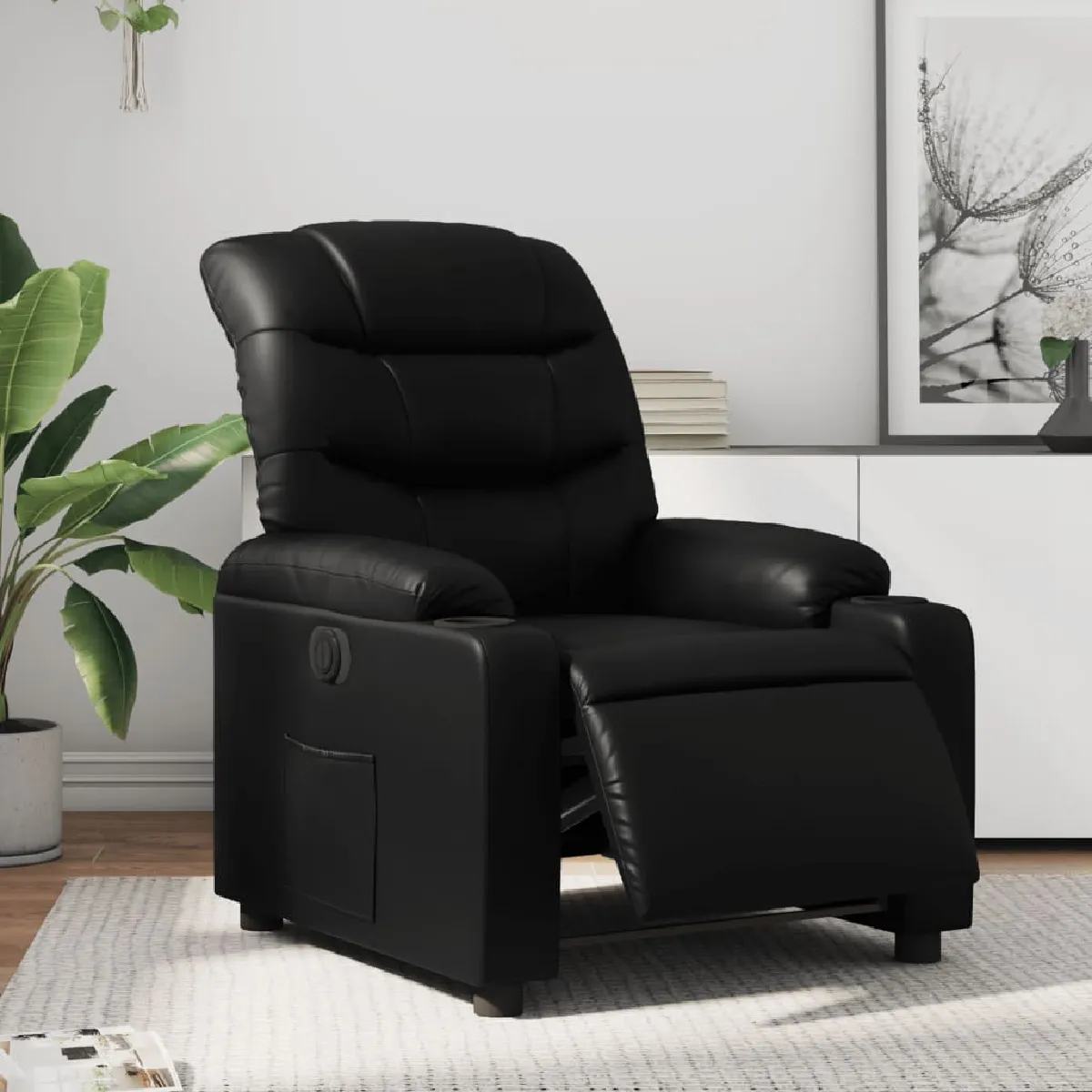 Vidaxl Noir Fauteuil Inclinable Électrique