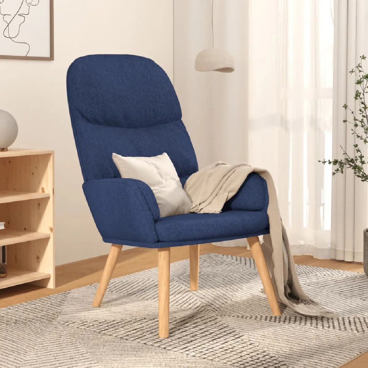 Vidaxl Bleu Chaise De Relaxation - Tissu