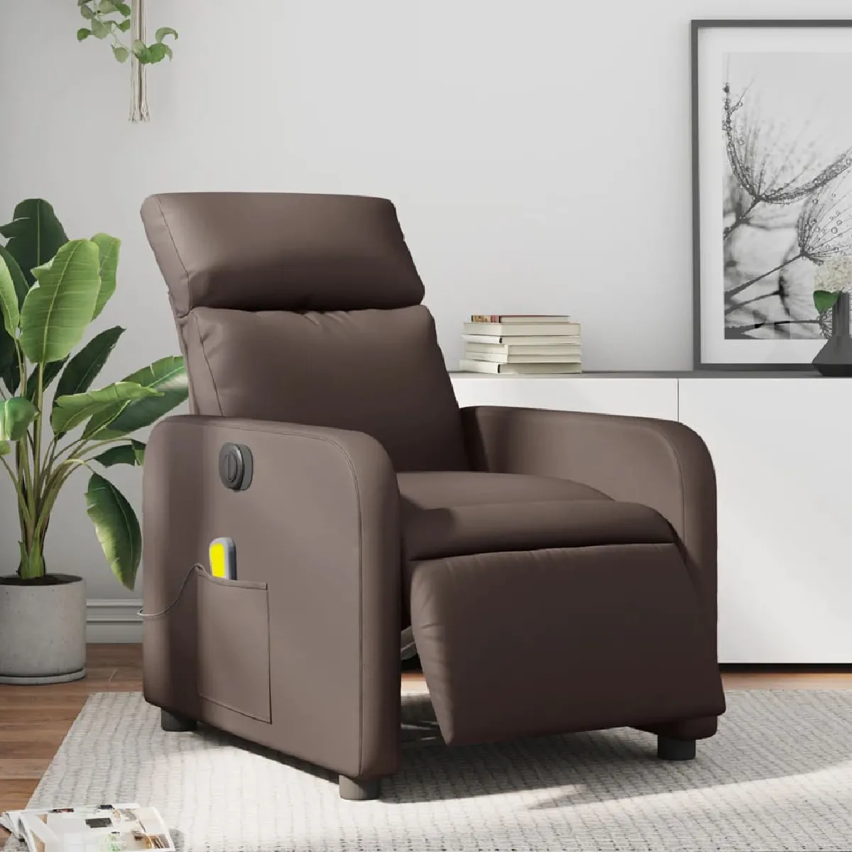 VidaXL Fauteuil de massage inclinable électrique Similicuir - vue 3