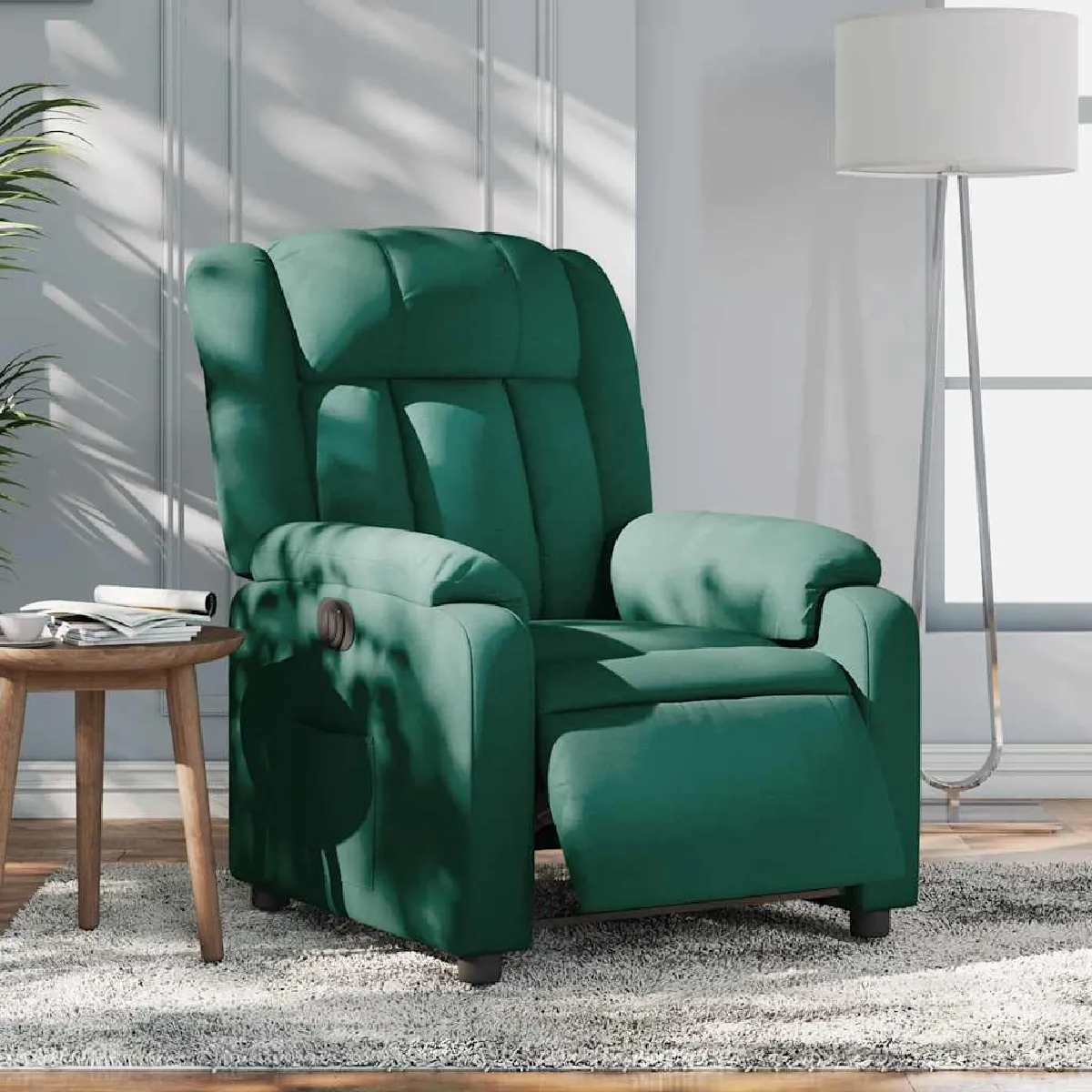 Non Communiqué Vert Vidaxl Fauteuil Réglable Électrique Tissu Foncé - Image 2