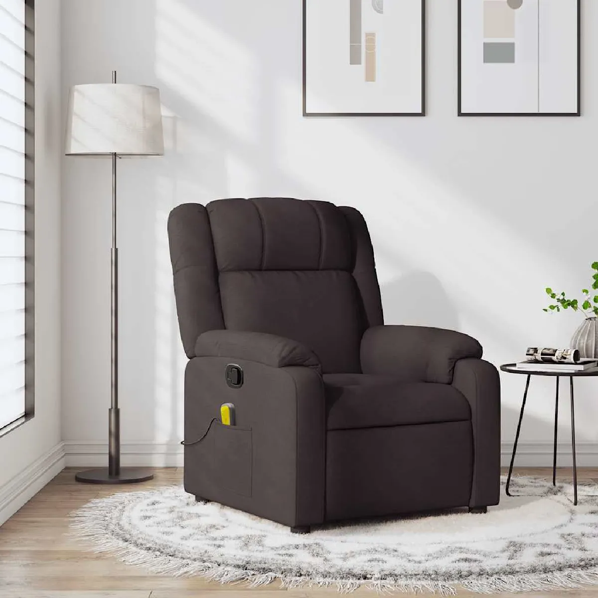 vidaXL Fauteuil de massage inclinable Tissu - vue 3