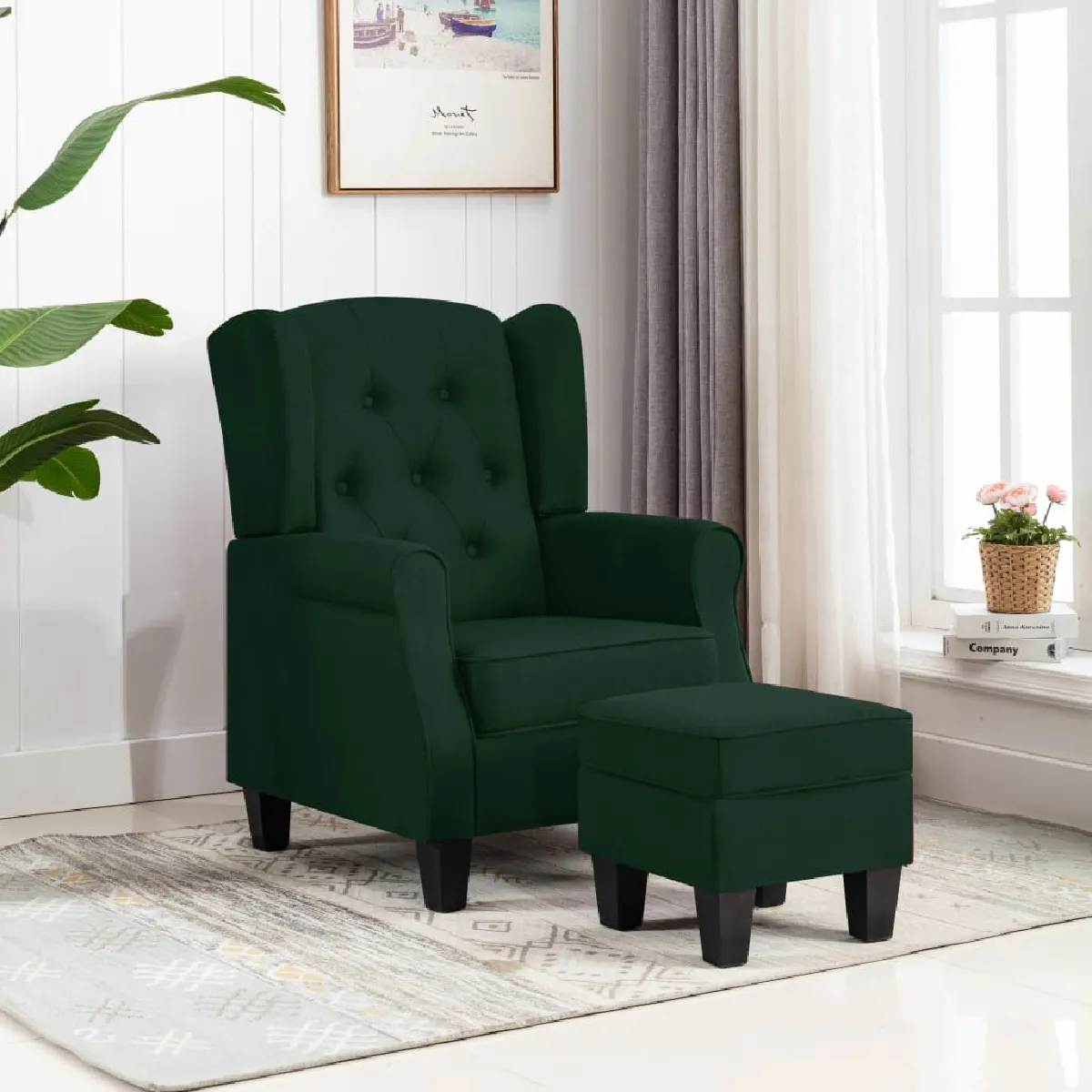 vidaXL Fauteuil avec repose pied - vue 6