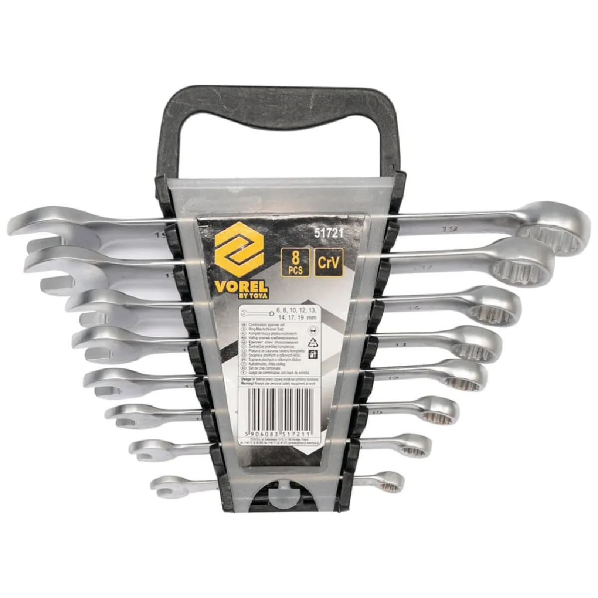 Vorel Ensemble De Clés Mixtes 8 Pcs 6-19 Mm