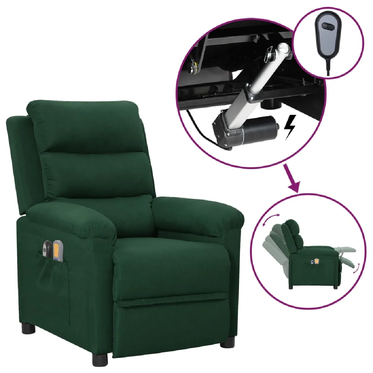 Fauteuil de massage vidaXL - vue 4