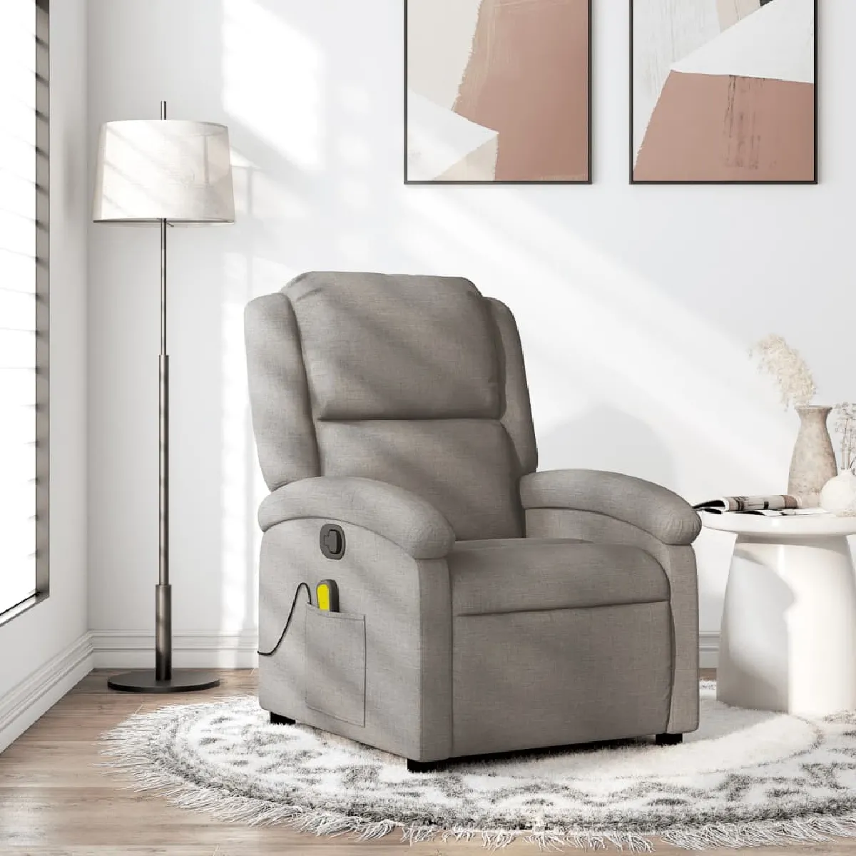 vidaXL Fauteuil de Massage Inclinable - Taupe