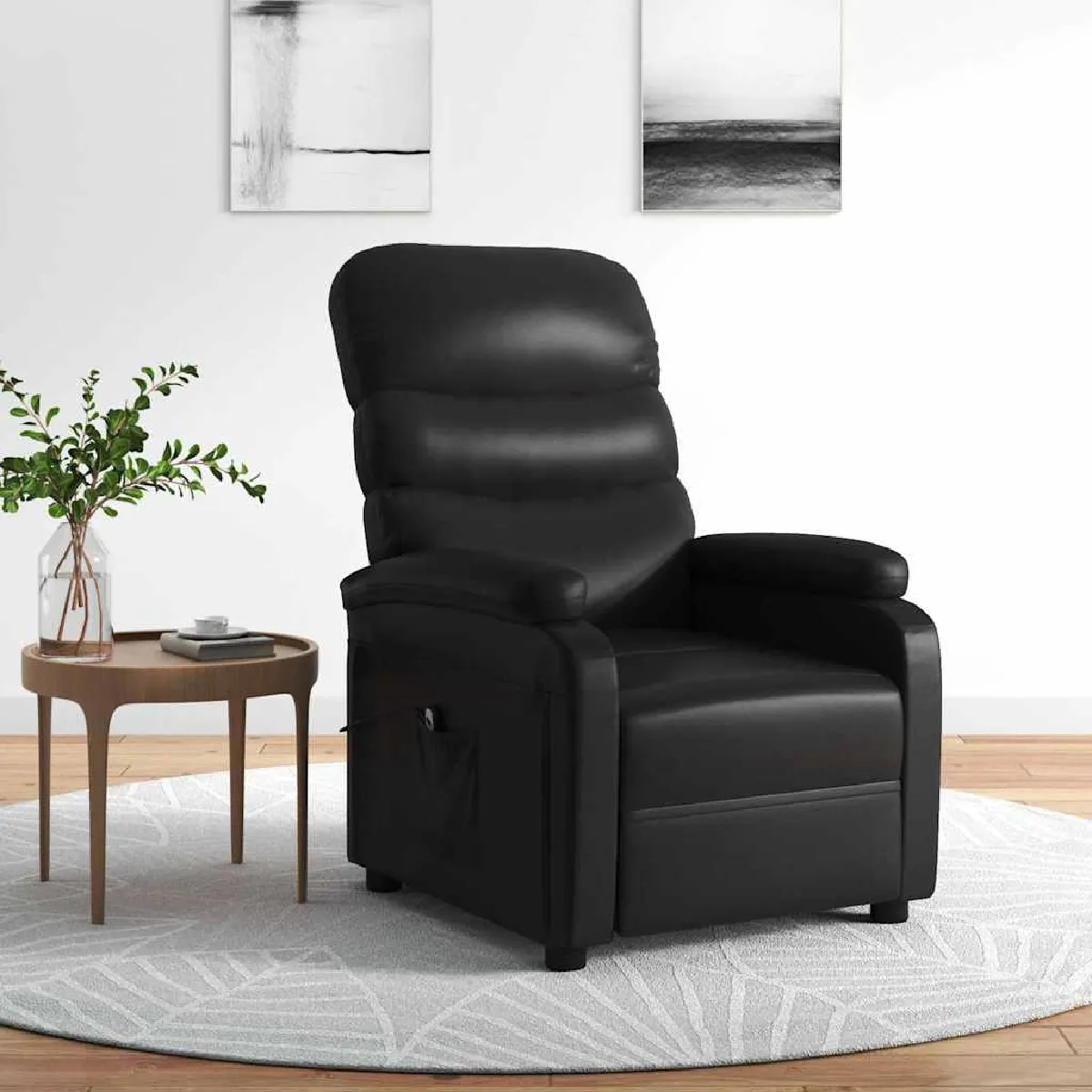 Vidaxl Noir Fauteuil Électrique - Similicuir