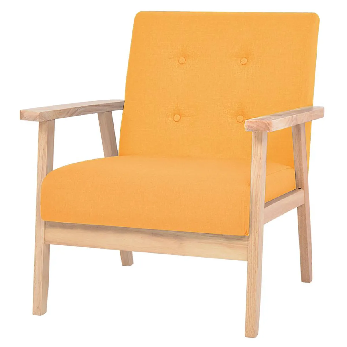 Vidaxl Jaune Fauteuil Tissu - Image 3