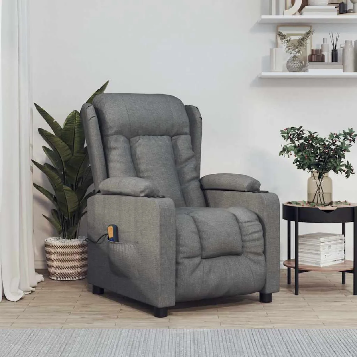 Vidaxl Gris Fauteuil De Massage - Foncé