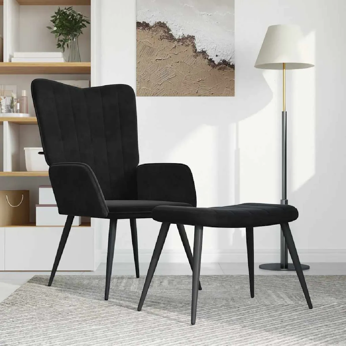 Vidaxl Noir Chaise Relaxation