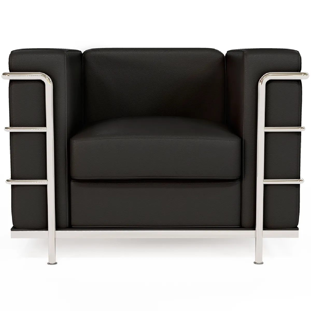 Fauteuil design - Revêtement en cuir végétalien - Lecur Noir Fauteuil design - Revêtement en cuir végétalien - Lecur Noir