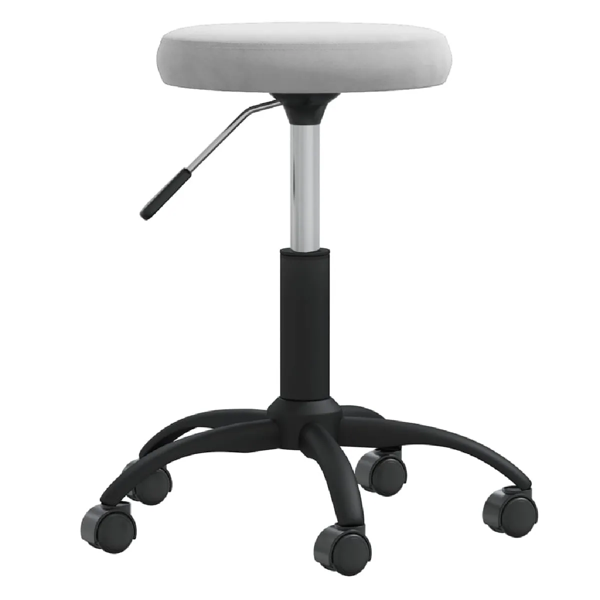VIDAXL - Tabouret de massage - Velours - Gris clair - Image 2