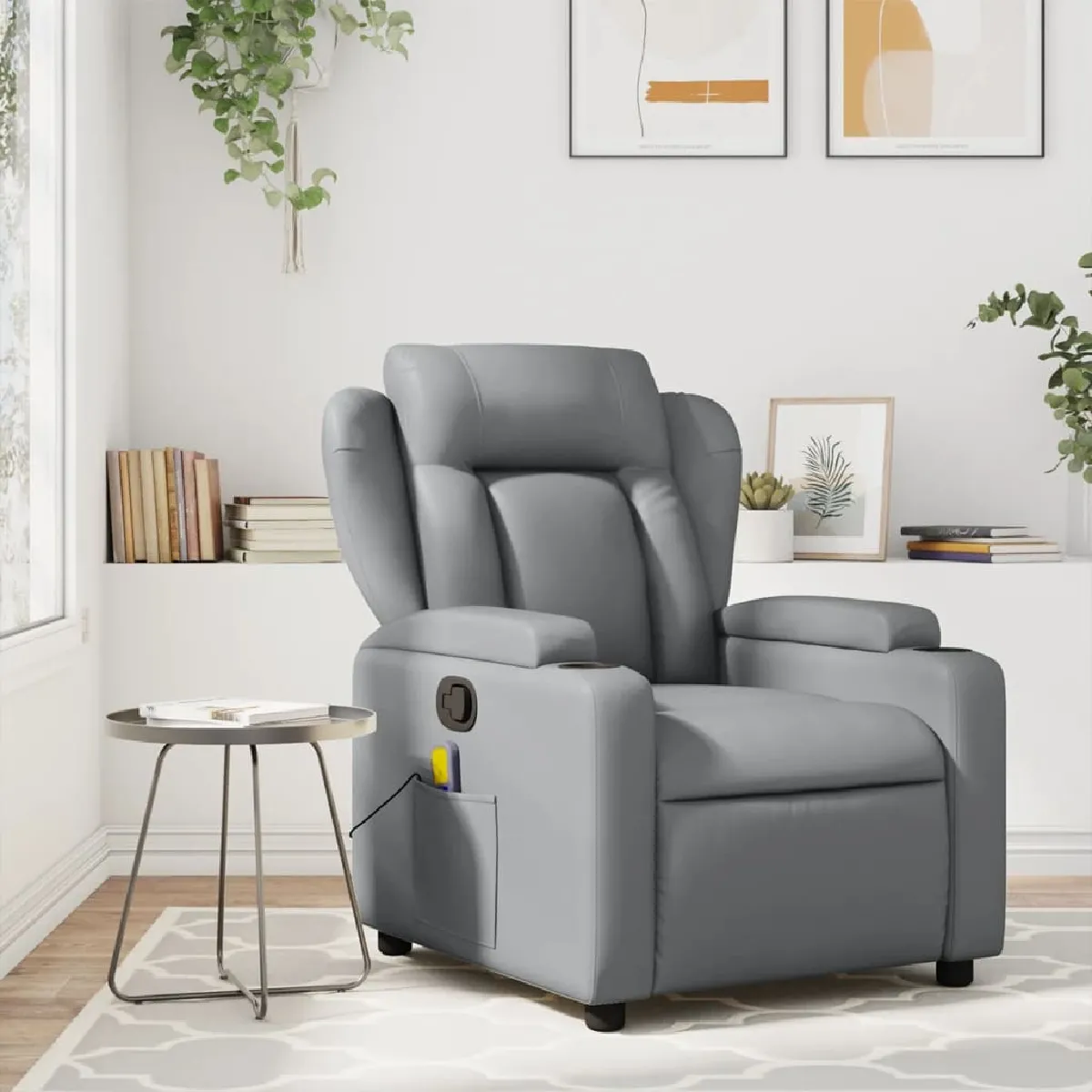 Non Communiqué Gris Vidaxl Fauteuil Réglable Similicuir - Image 3