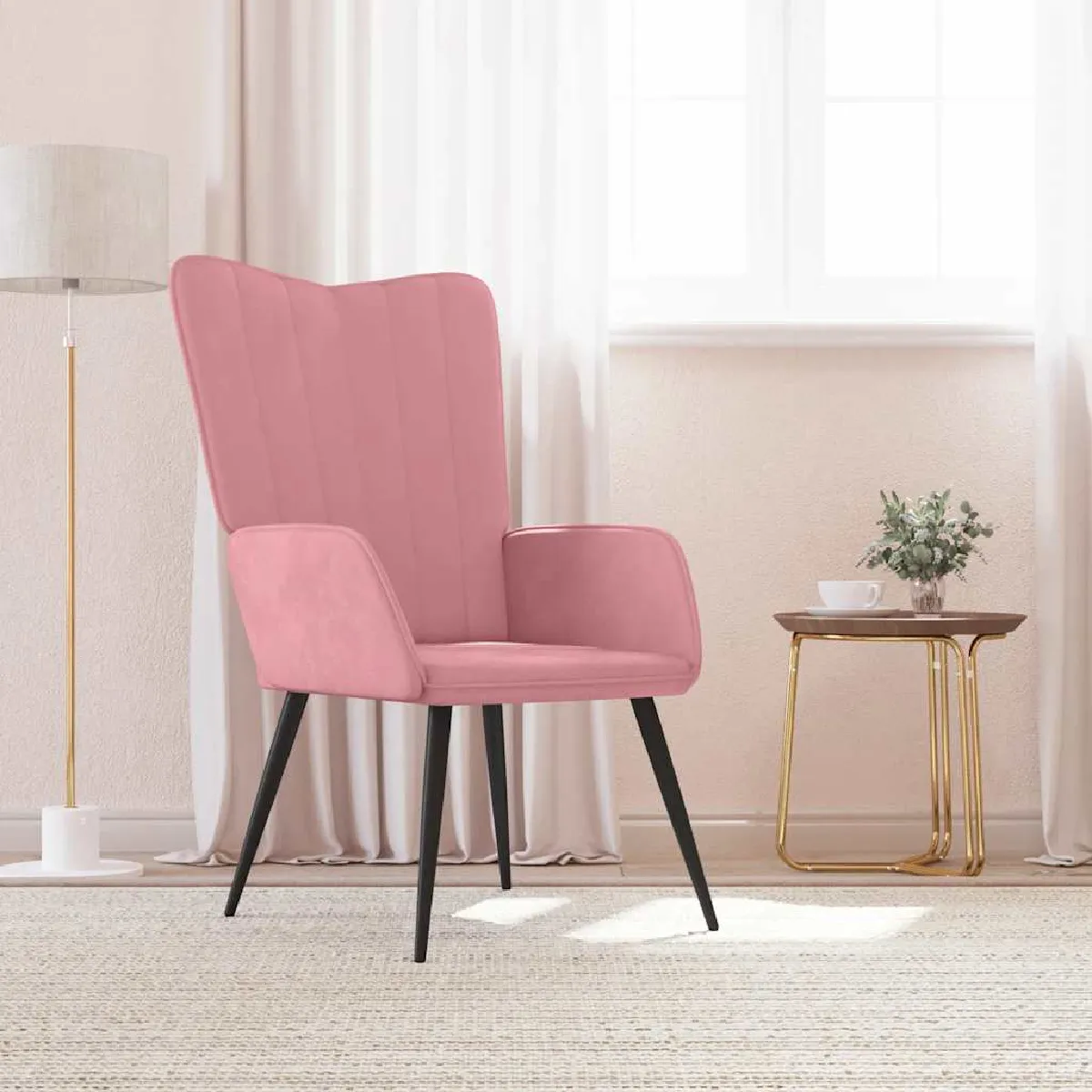 vidaXL Chaise de Relaxation Rose