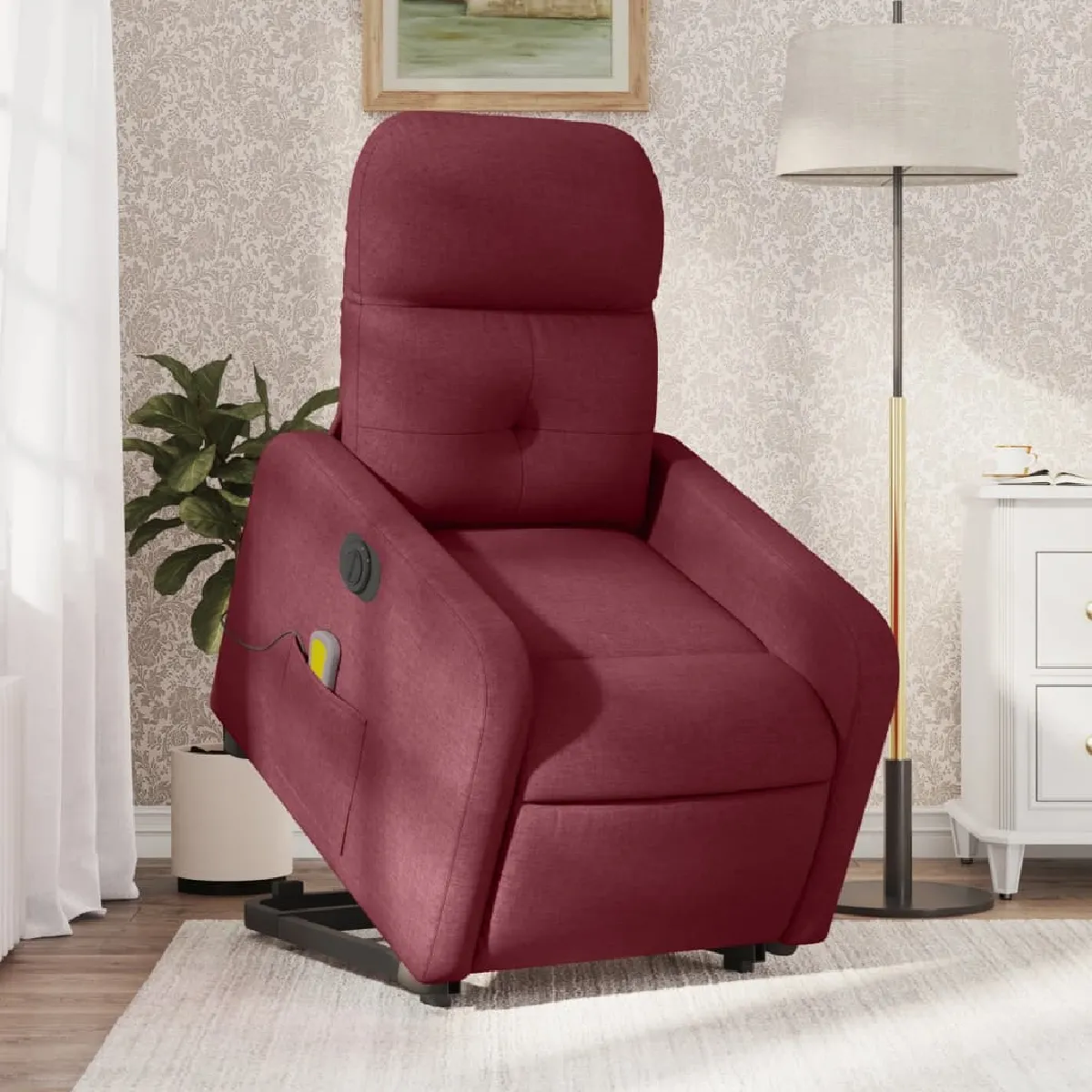 vidaXL - Fauteuil de relaxation - Inclinable électrique - Massage - Bordeaux - Image 3