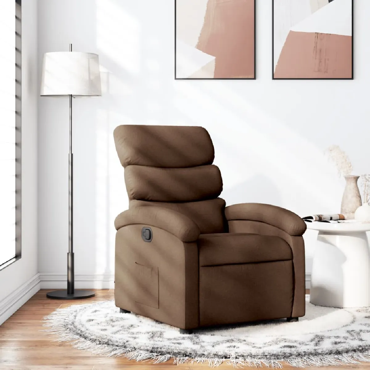 Vidaxl Marron Fauteuil Réglable Tissu - Image 2