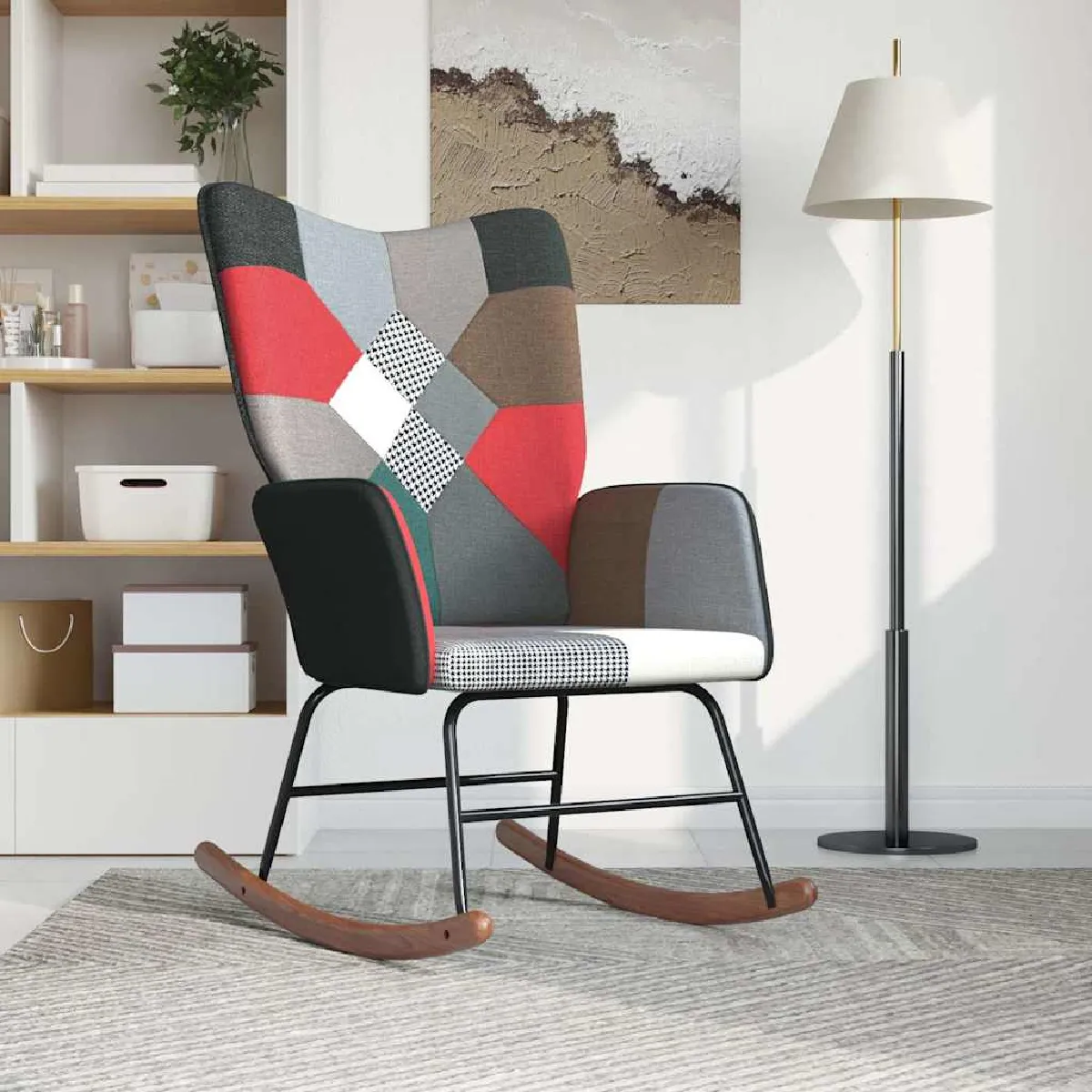 Non Communiqué Multicolore Chaise Vidaxl Interieur En Bois Massif H. 98 Cm - Image 3