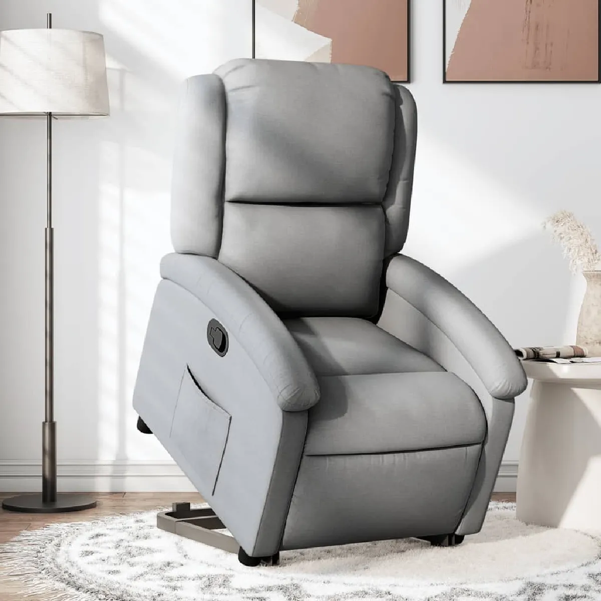 Vidaxl Gris/Clair Fauteuil Inclinable Tissu