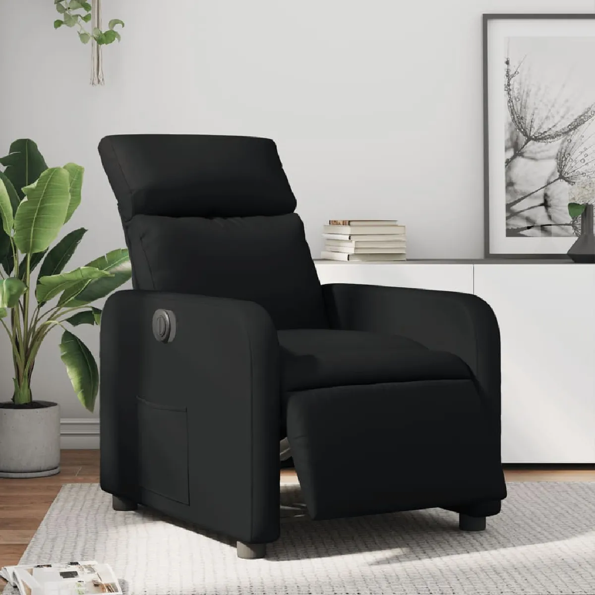 Vidaxl Noir Fauteuil Inclinable Électrique