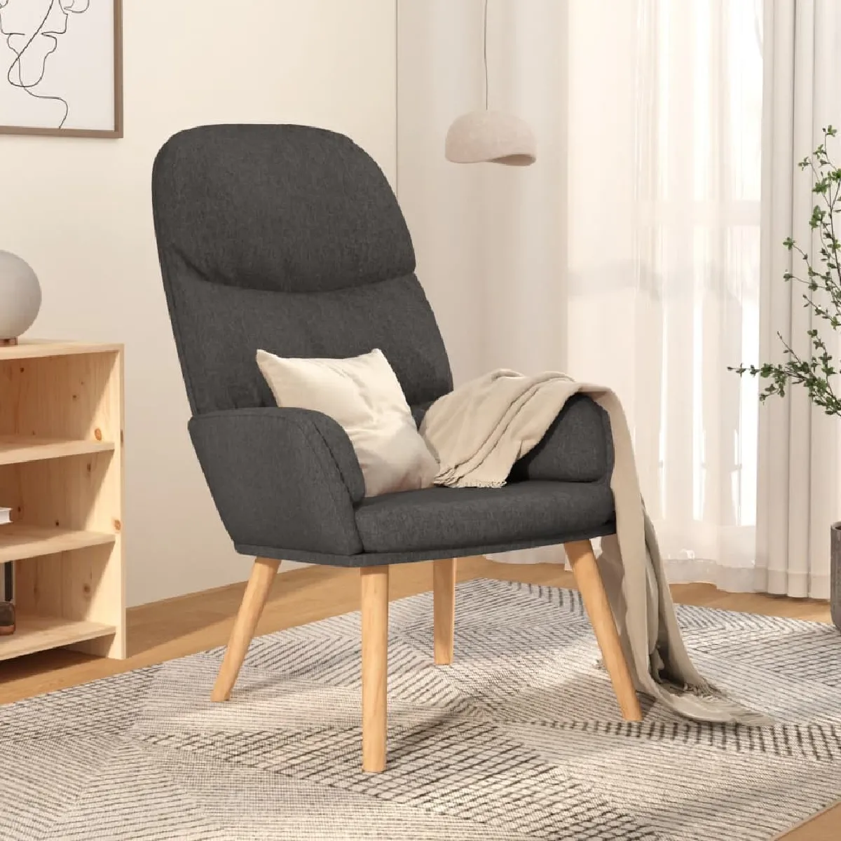 Vidaxl Gris Chaise De Relaxation - Foncé