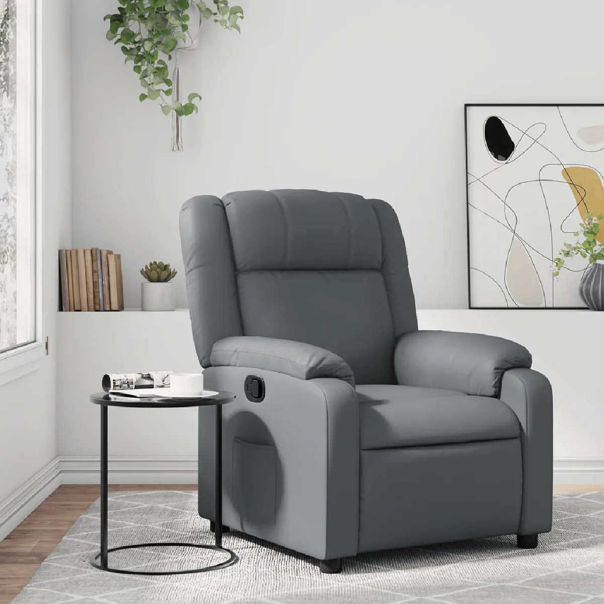 Non Communiqué Gris Vidaxl Fauteuil Réglable Similicuir - Image 3