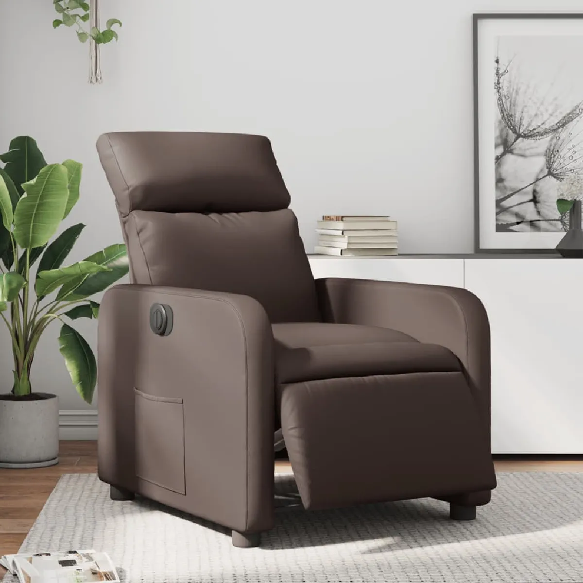 Non Communiqué Marron Vidaxl Fauteuil Réglable Électrique Similicuir - Image 2