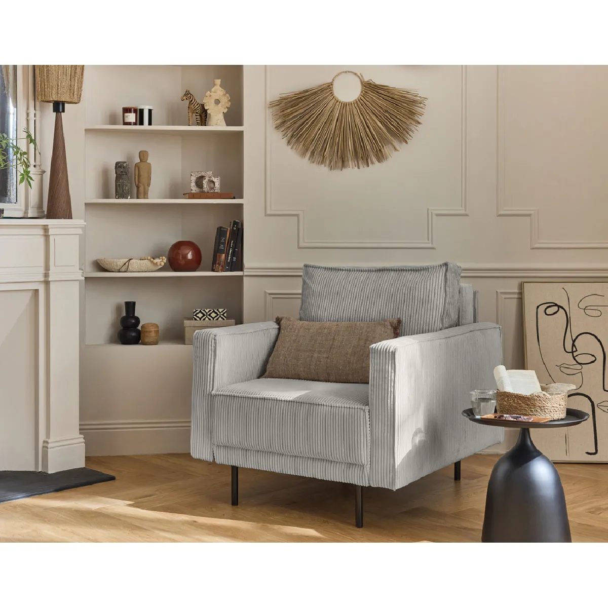 Lisa design Fauteuil Charlie - Gris clair Lisa design Fauteuil Charlie - Gris clair
