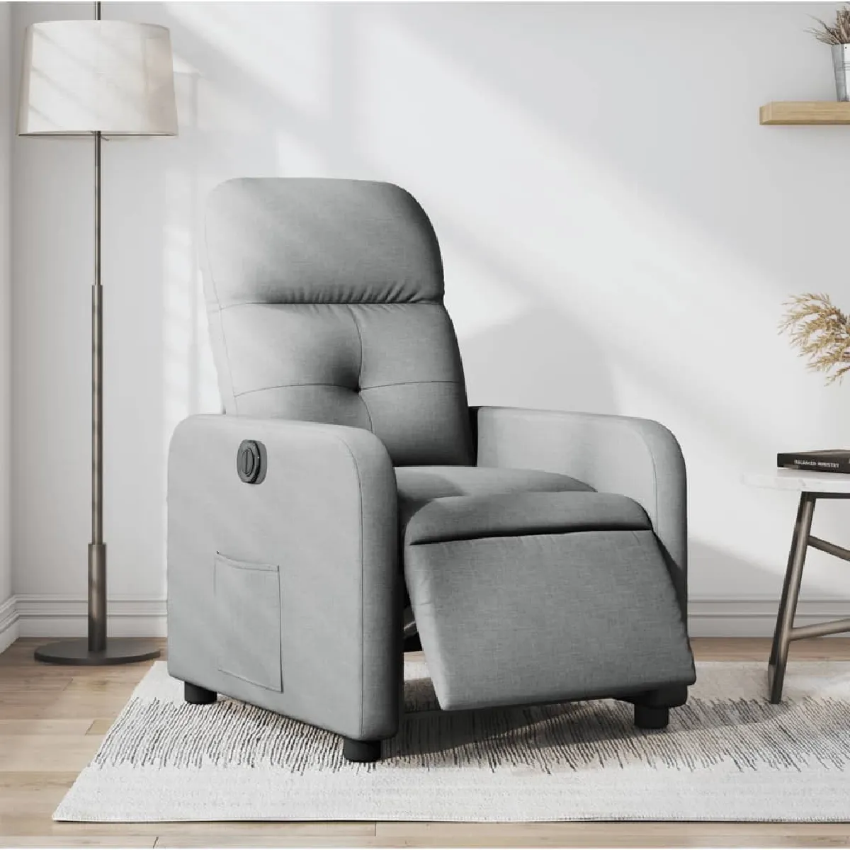VIDAXL - Fauteuil de relaxation électrique - Gris clair - Image 3