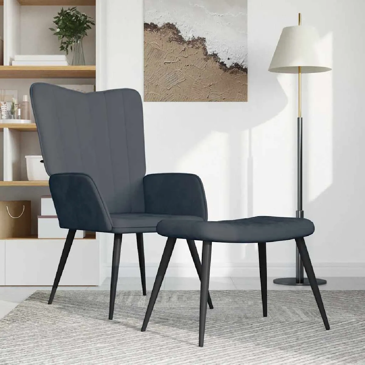 Vidaxl Gris Chaise De Relaxation Foncé