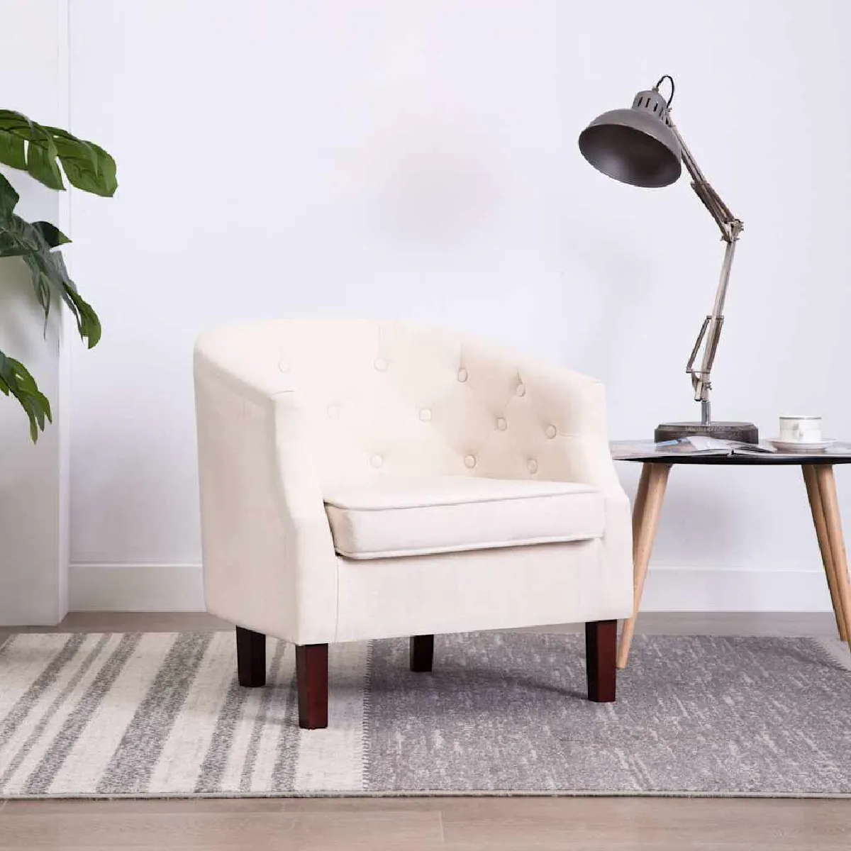 Non Communiqué Beige Vidaxl Fauteuil Tissu - Image 3