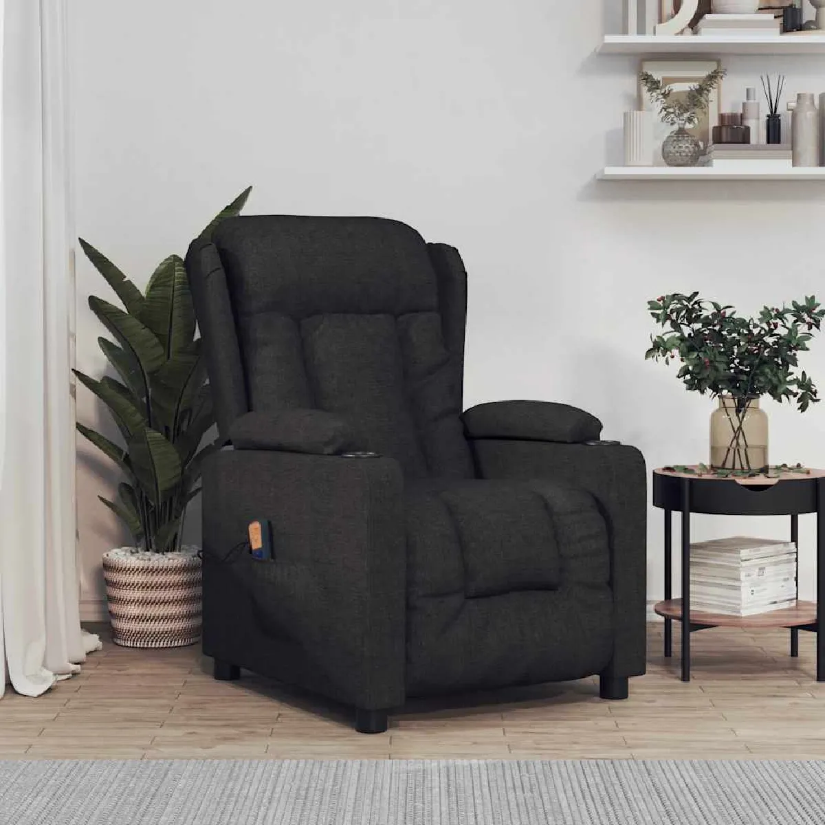 vidaXL Fauteuil de massage - Noir