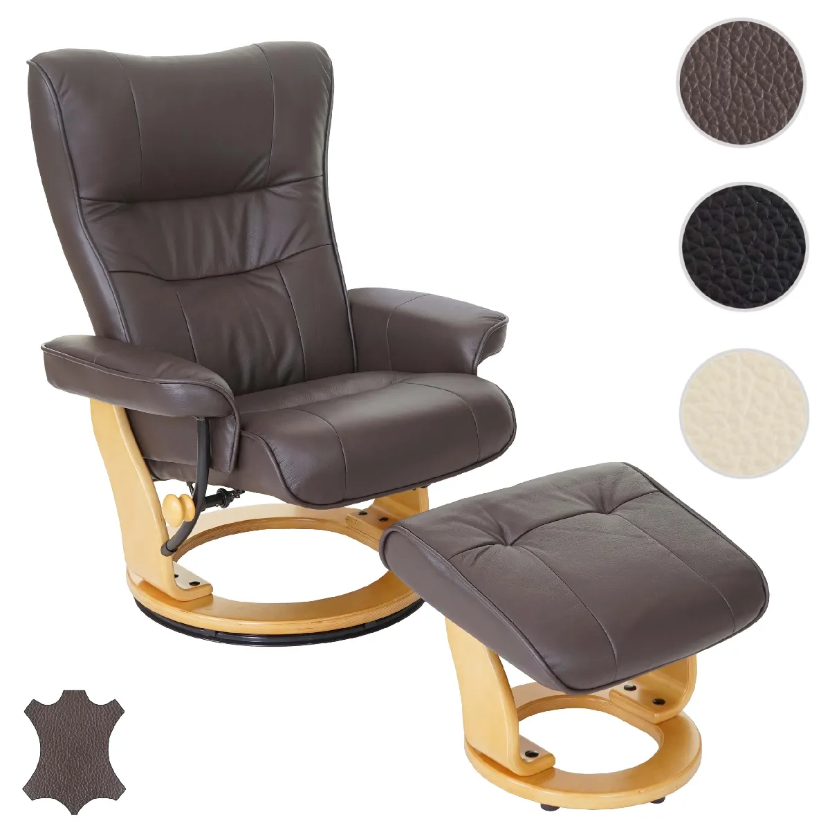 Mendler Marron Fauteuil Relax Pivotant
