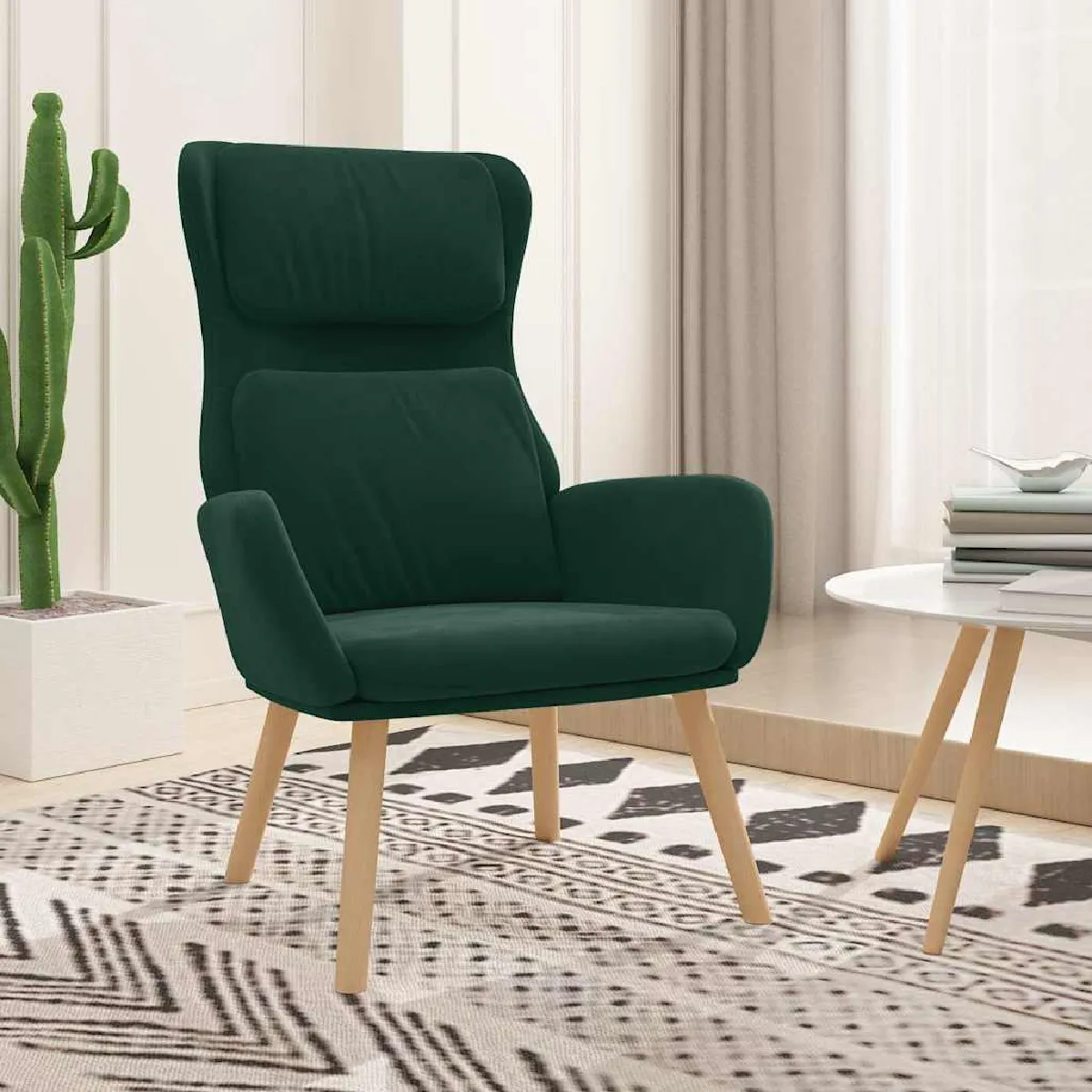 Non Communiqué Vert Vidaxl Fauteuil Relax Velours Jaune Foncé - Image 3