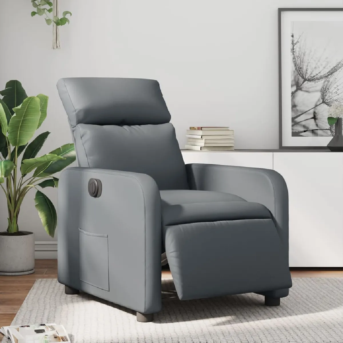 Vidaxl Gris Fauteuil Réglable Électrique Similicuir - Image 3