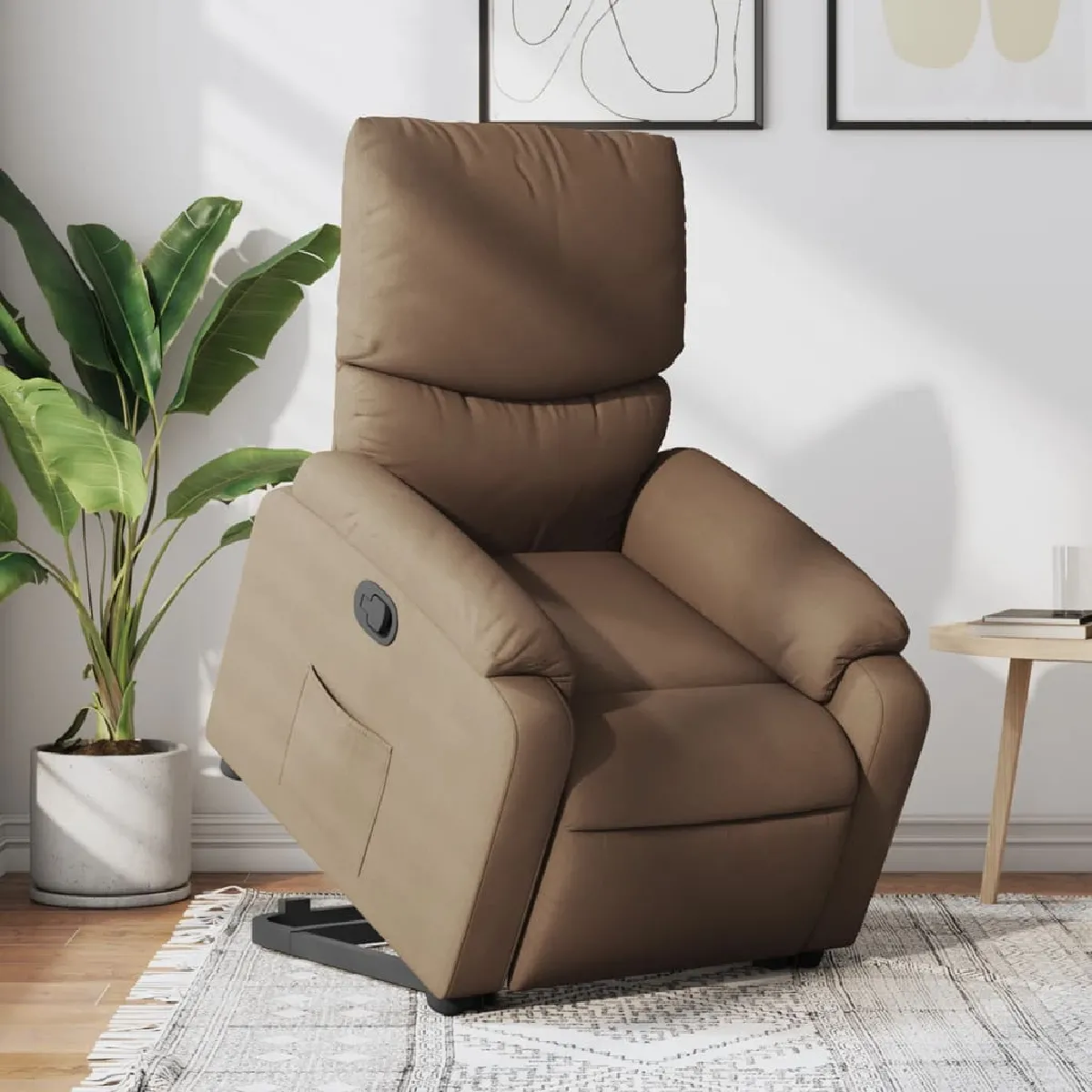 Non Communiqué Marron Vidaxl Fauteuil De Relaxation Inclinable Tissu - Image 3