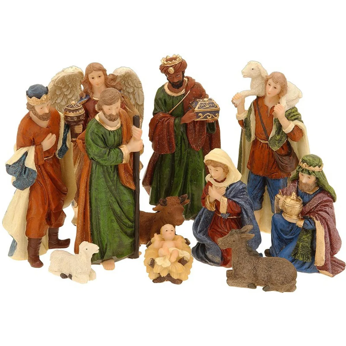 Touslescadeaux Figurines crèche Noël - Marron