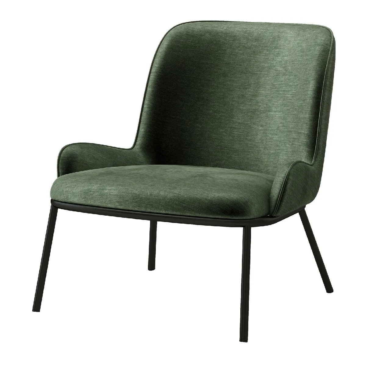 Moloo Fauteuil lounge en velours - Vert sauge