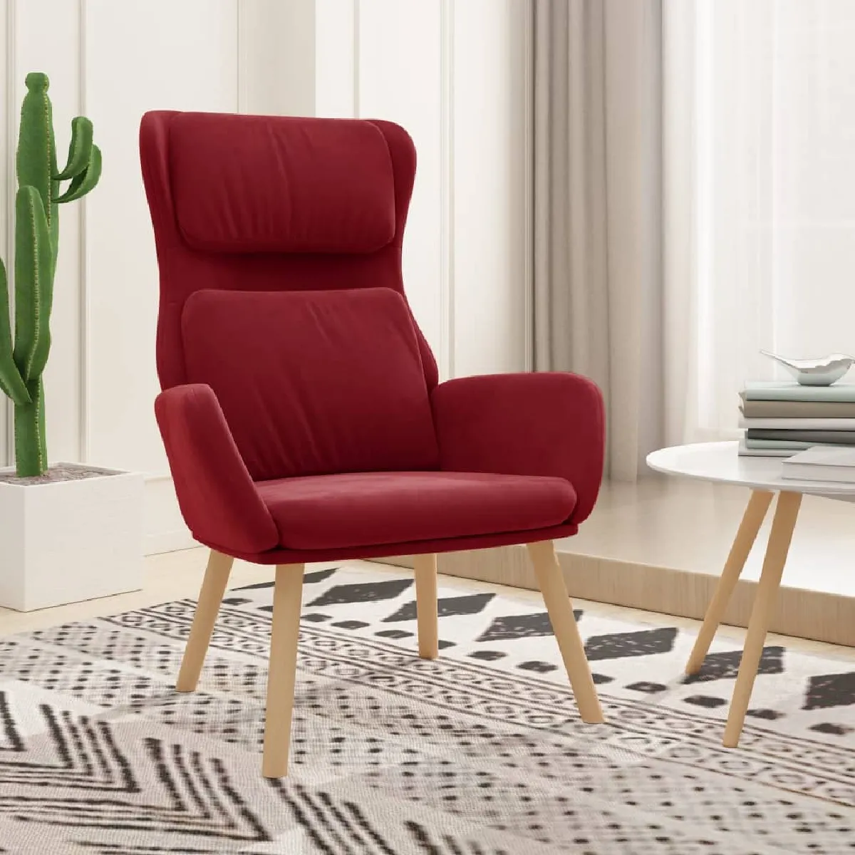 Vidaxl Rouge Chaise De Relaxation - Bordeaux