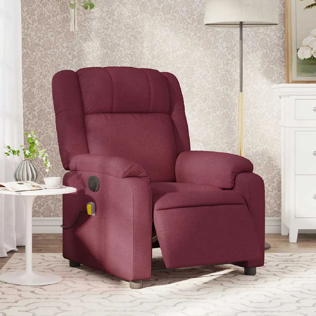 vidaXL Fauteuil de massage inclinable Tissu - vue 2