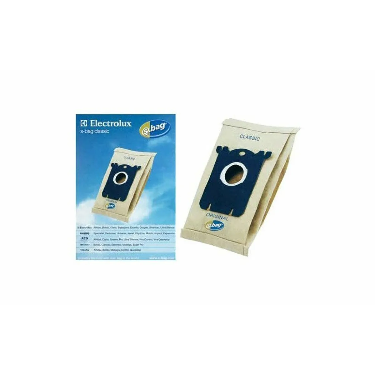 Sac Aspirateur Electrolux S-bag Classic E200 – Lot de 5 Sacs Papier