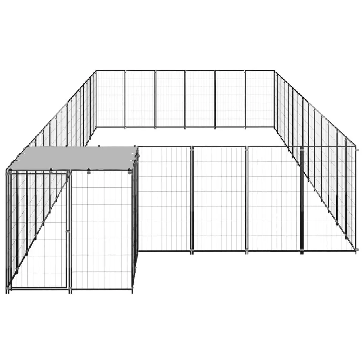 Helloshop26 Enclos pour chien en acier - 880 x 330 x 110 cm - Gris Helloshop26 Enclos pour chien en acier - 880 x 330 x 110 cm - Gris