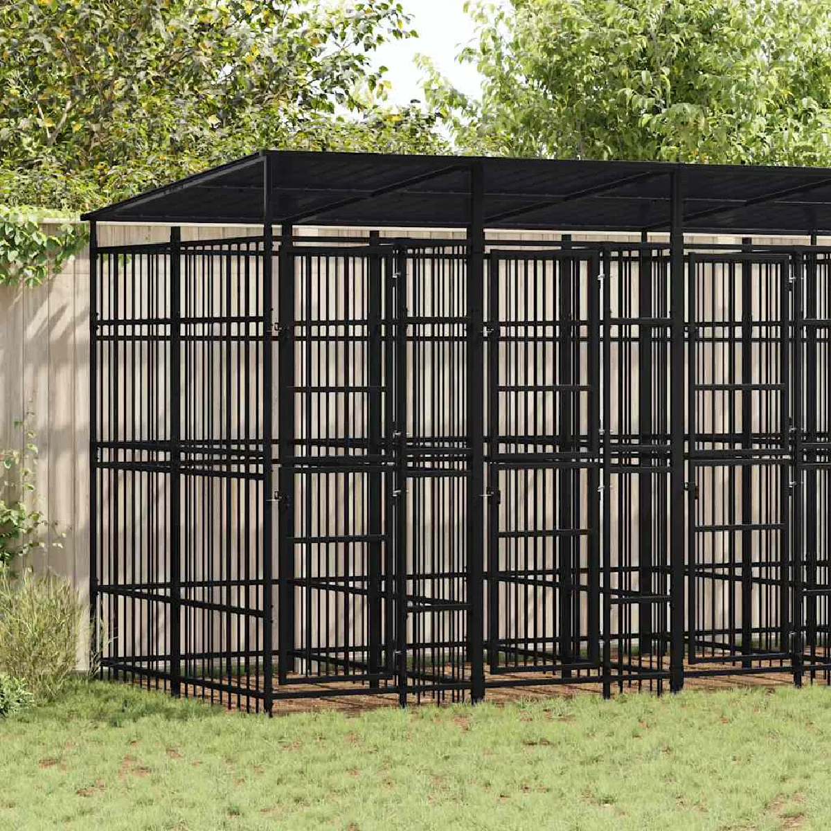 vidaXL Chenil d'extérieur avec toit 9.22 m² - vue 2