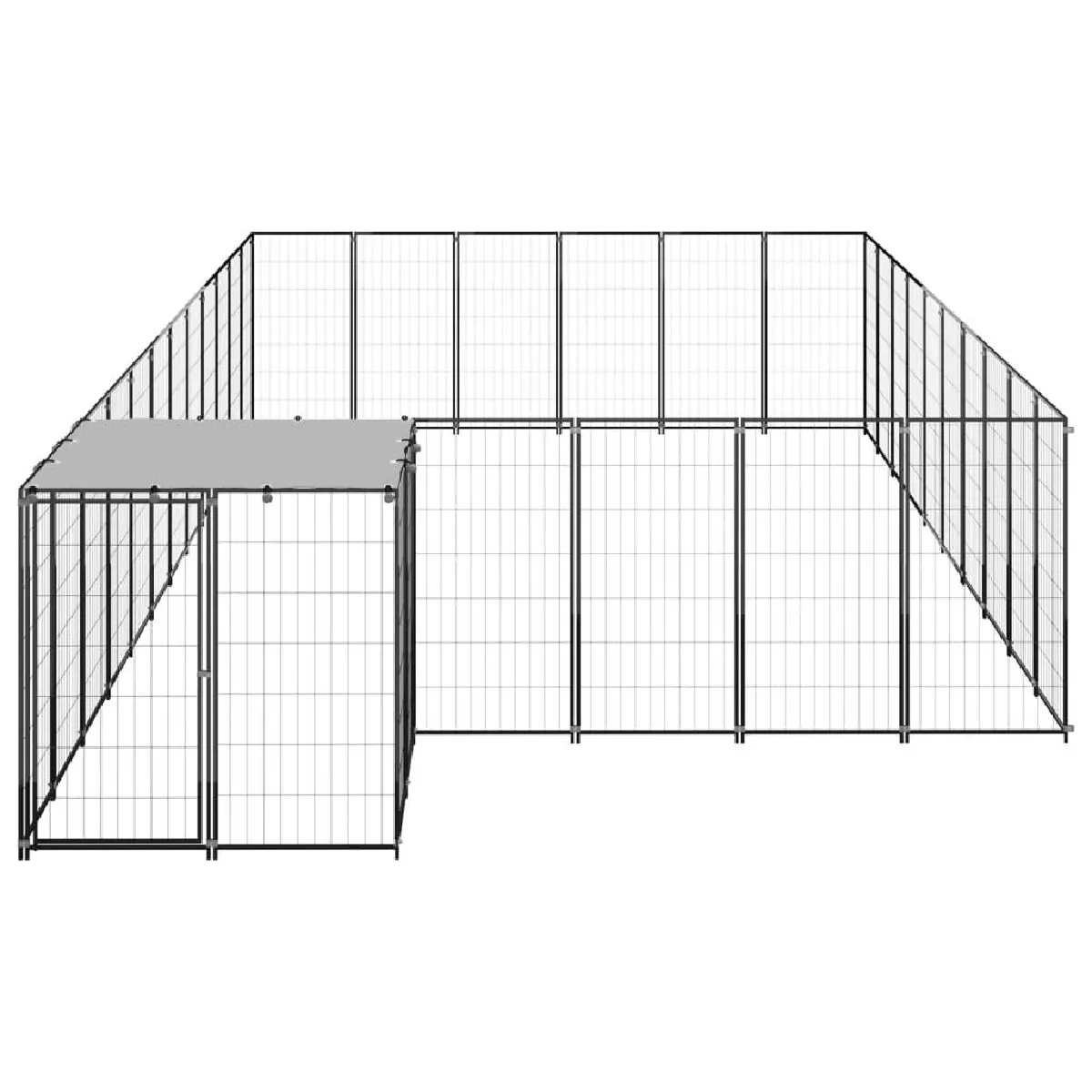 Helloshop26 Enclos pour chien en acier - 660 x 330 x 110 cm - Gris Helloshop26 Enclos pour chien en acier - 660 x 330 x 110 cm - Gris