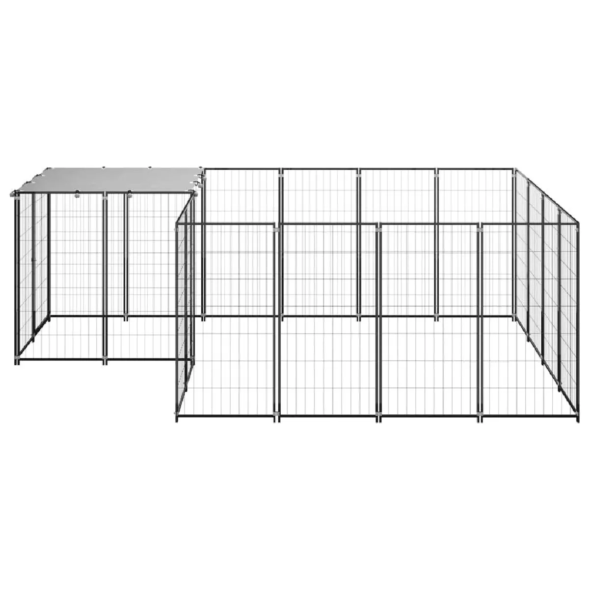 Helloshop26 Enclos pour chien en acier - 330 x 220 x 110 cm - Gris Helloshop26 Enclos pour chien en acier - 330 x 220 x 110 cm - Gris