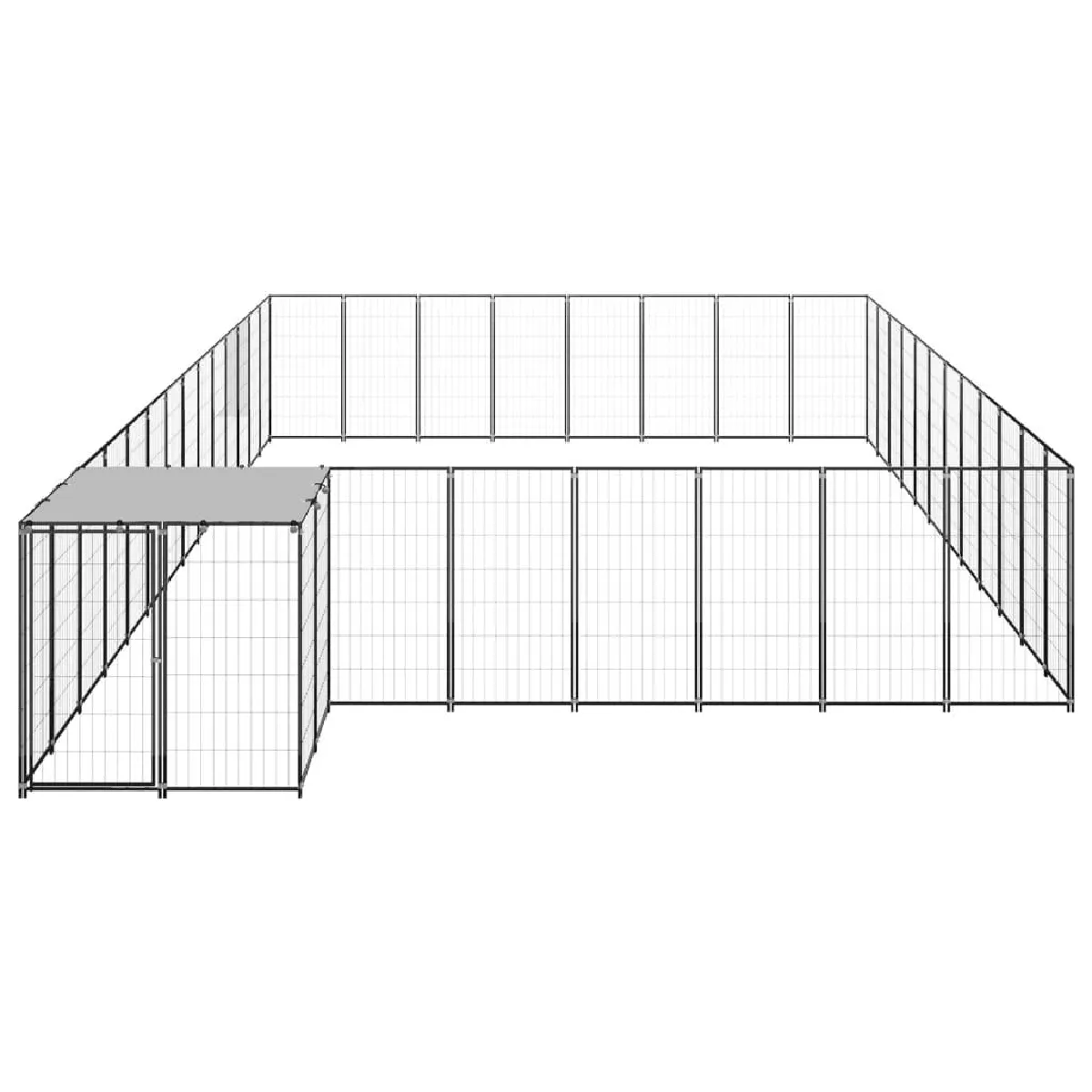 Helloshop26 Enclos pour chien - 770 x 440 x 110 cm - Gris Helloshop26 Enclos pour chien - 770 x 440 x 110 cm - Gris