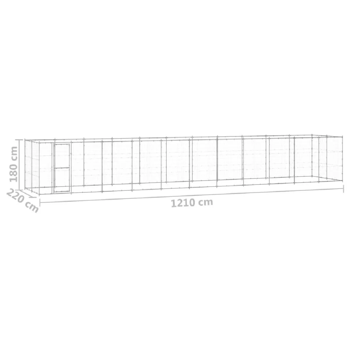 Enclos pour chien 26,62 m² acier galvanisé