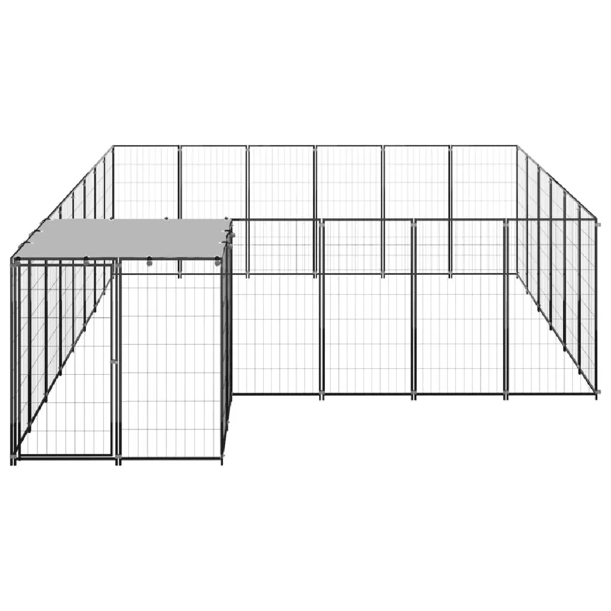 Helloshop26 Enclos pour chien en acier - 440 x 330 x 110 cm - Gris Helloshop26 Enclos pour chien en acier - 440 x 330 x 110 cm - Gris
