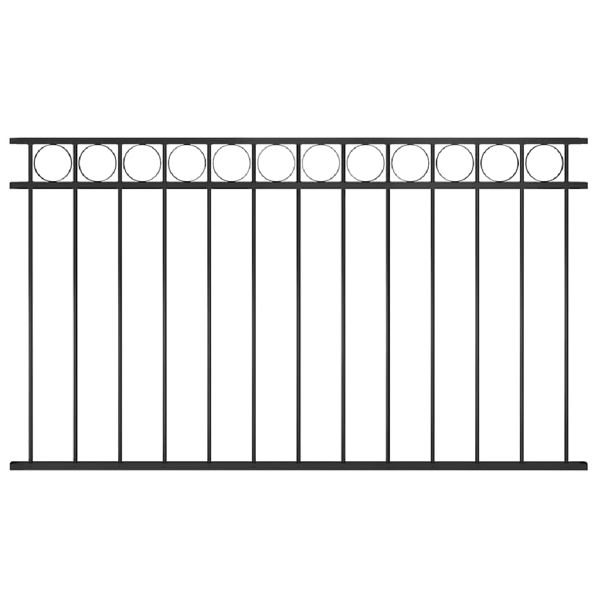 vidaXL Panneau clôture acier 1,7x0,8 m Noir
