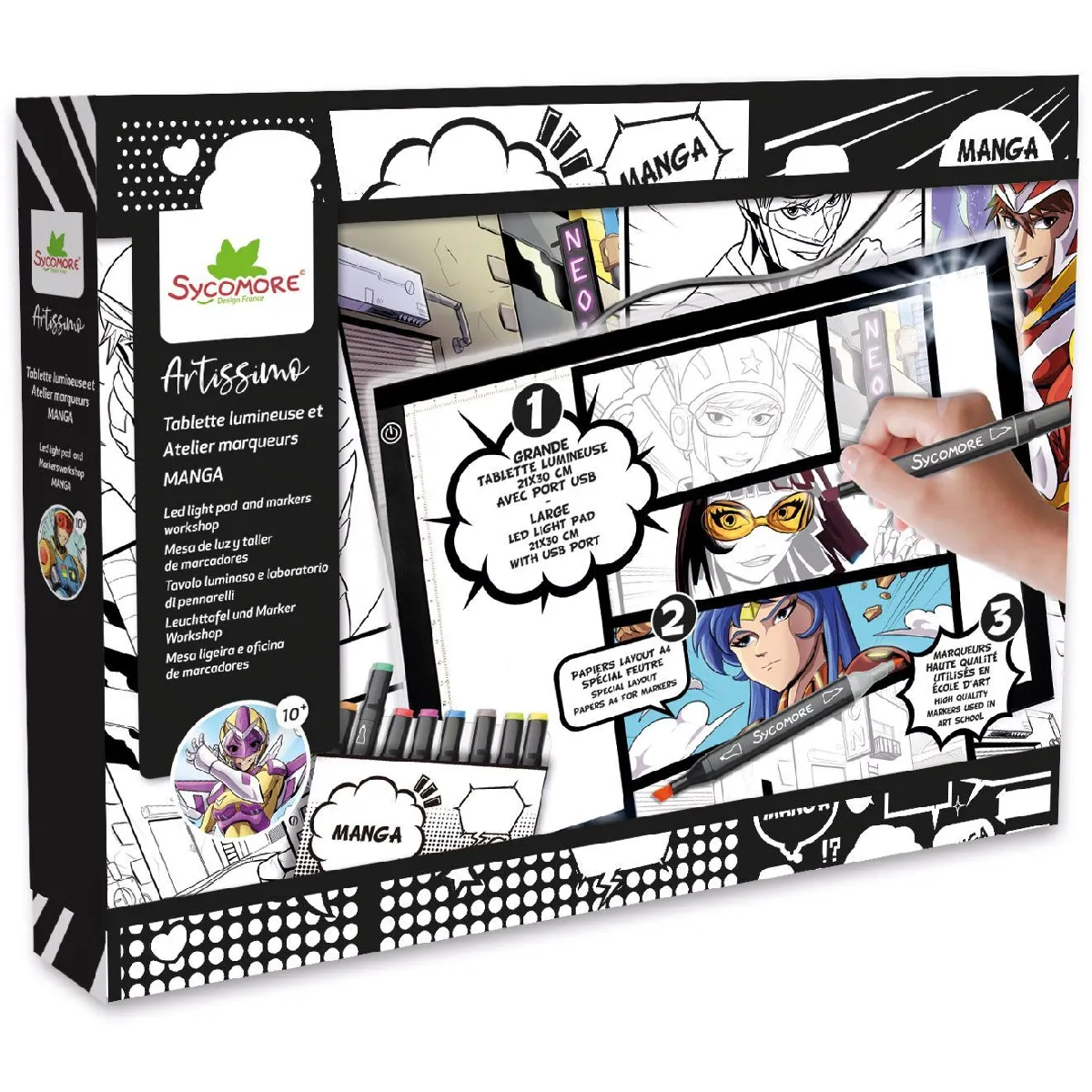 Sycomore Tablette Lumineuse Manga Marqueurs - Image 3